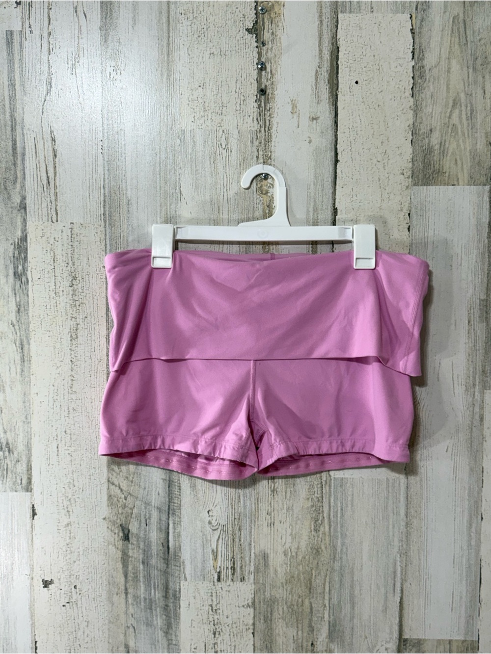 JoyLab Pink Fold-Over Waist Bike Shorts